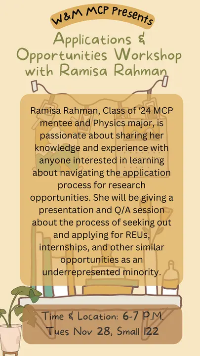 Applications & Opportunities Workshop